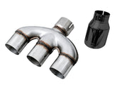 AWE Dual-to-Triple Tip Conversion for 10th Gen Civic Si - Diamond Black Tip (AWE Exhaust required) - Primary